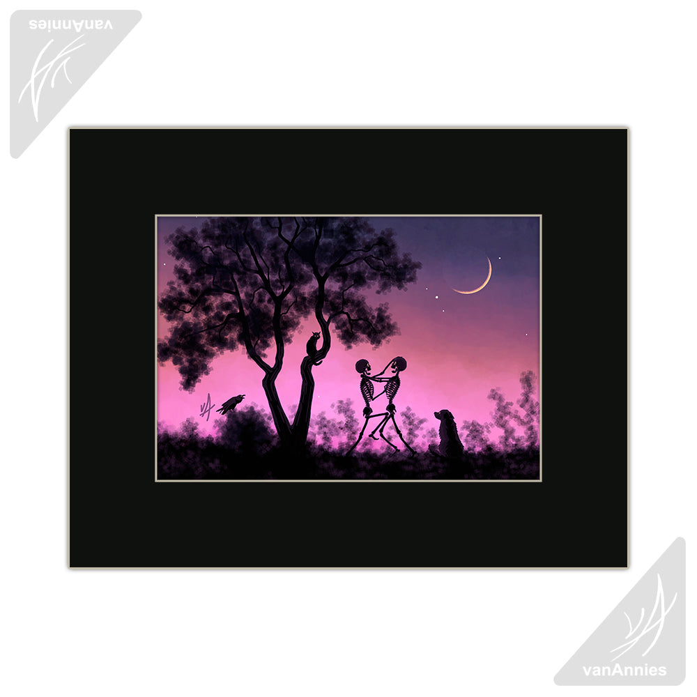 Young Moon Melee Matted Print