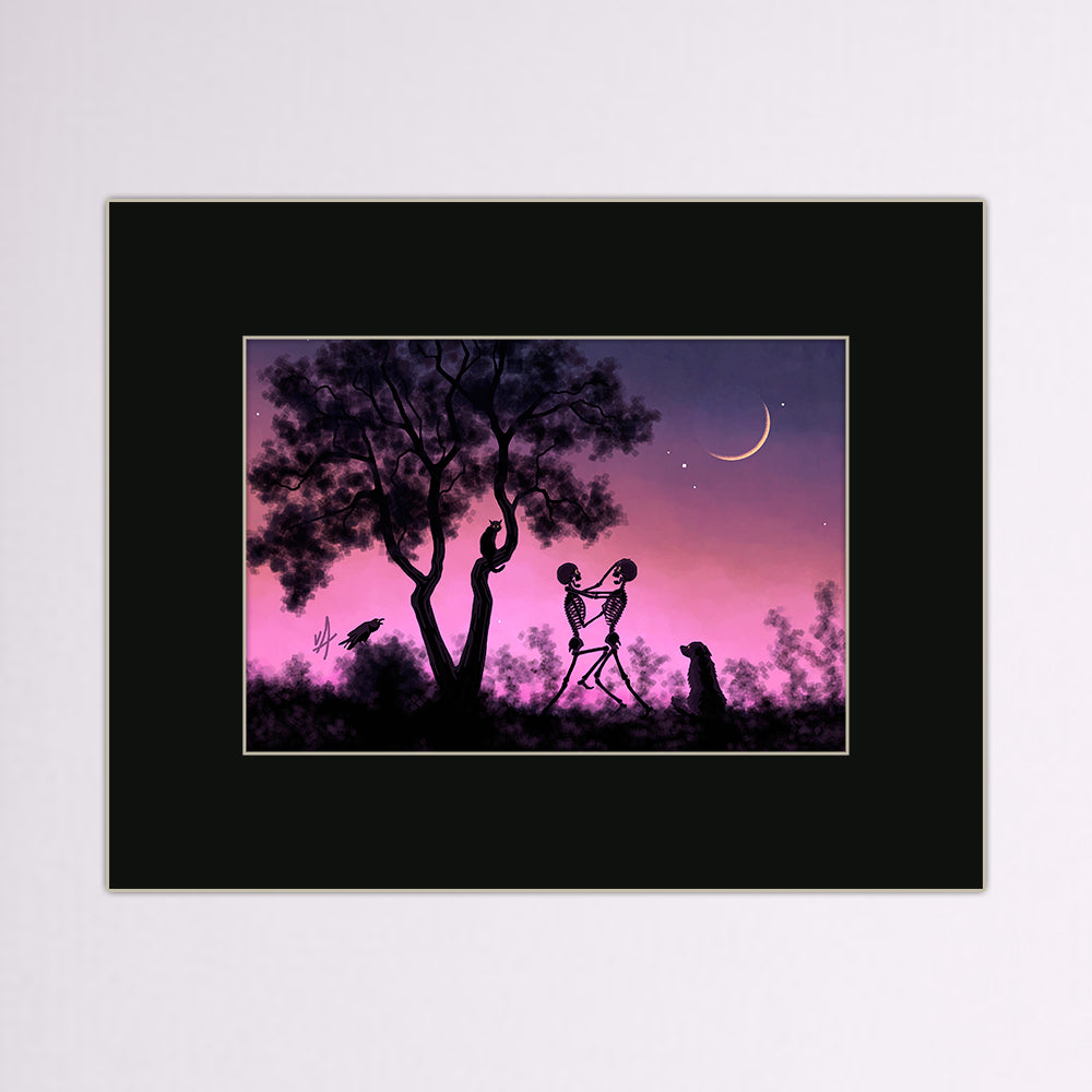 Young Moon Melee Matted Print