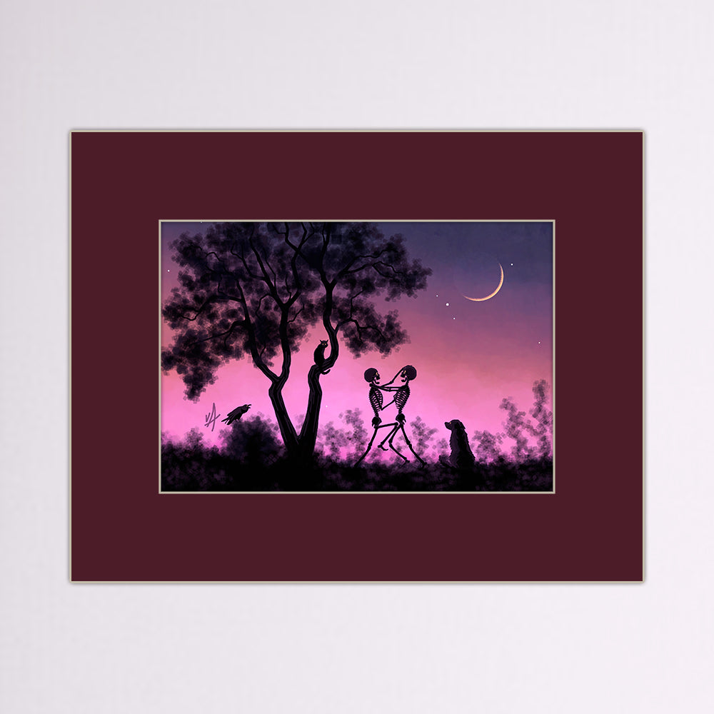 Young Moon Melee Matted Print