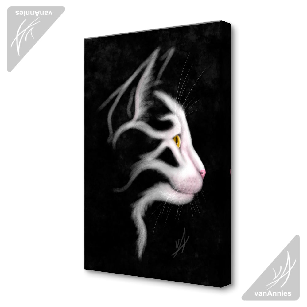 Ethereal (Cat Profile) Wrapped Canvas Print