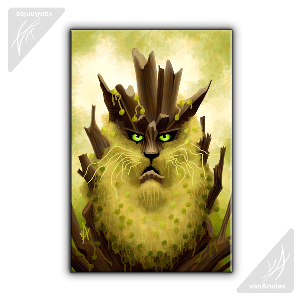 Green Man Wrapped Canvas Print