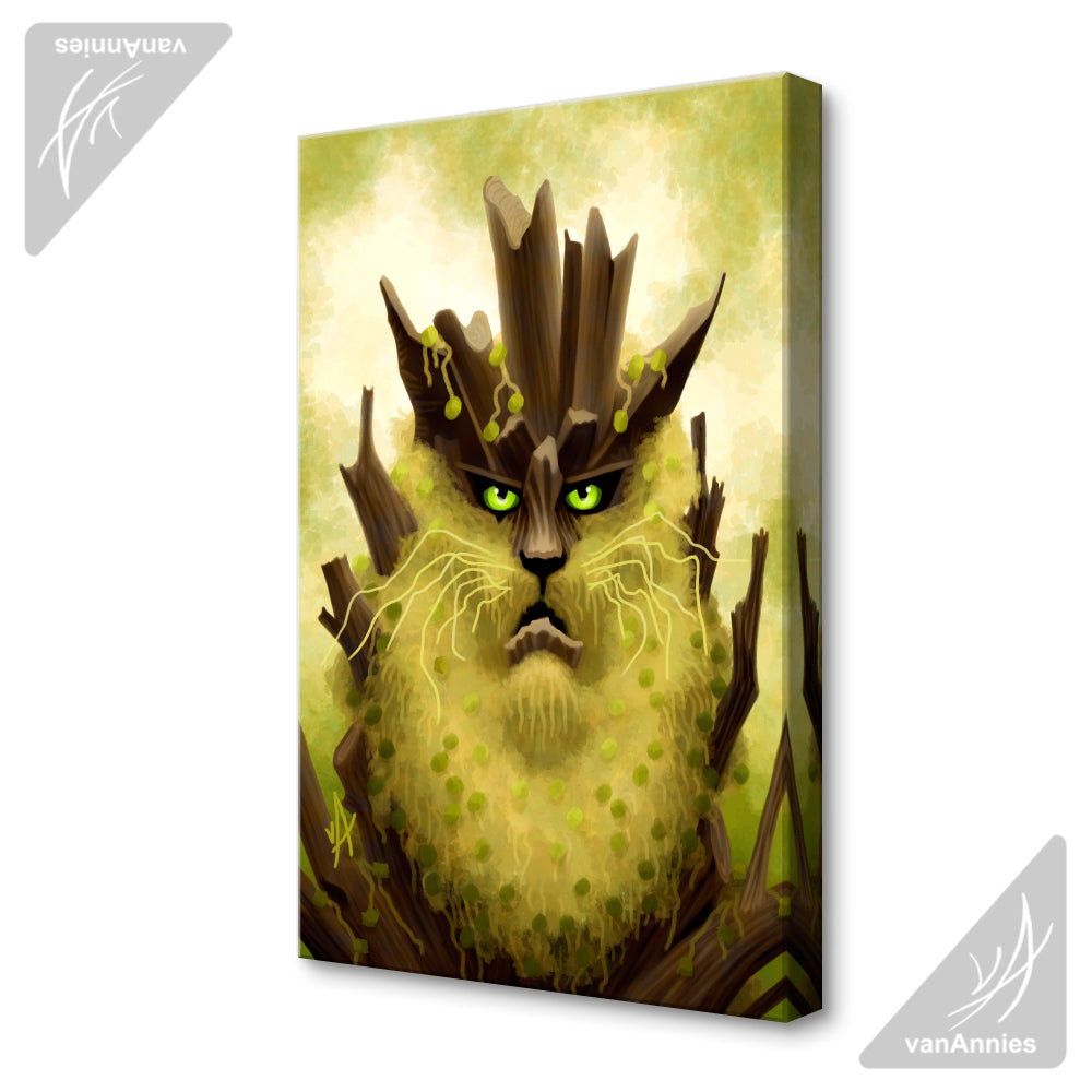 Green Man Wrapped Canvas Print