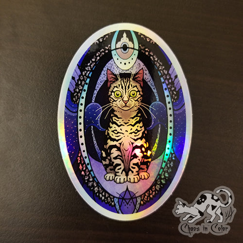 Seraphym Winged Cat Sticker (Reflective)