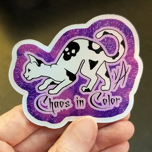Chaos in Color Purple Logo Sticker (Reflective)