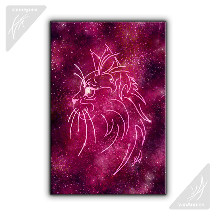 Constellation Catus Wrapped Canvas Print