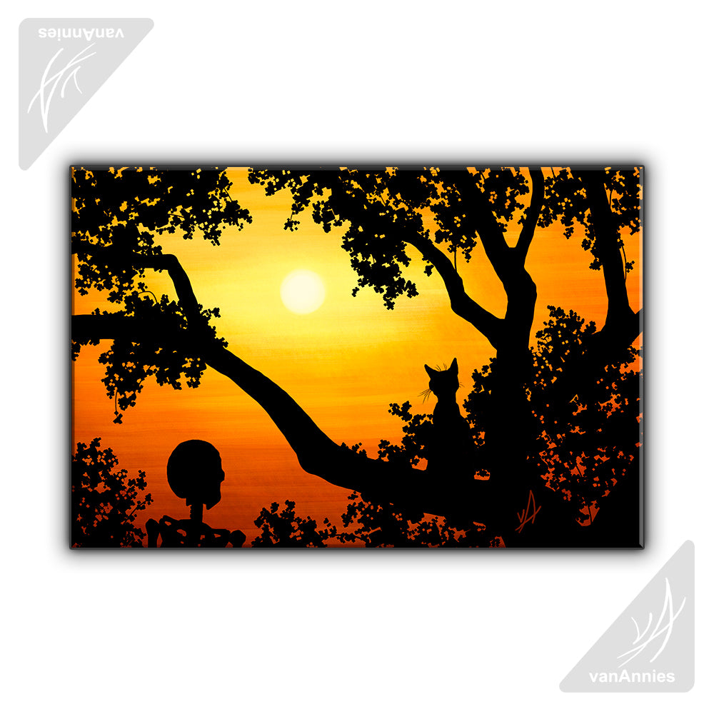 Hiding from the Sun Wrapped Canvas Print