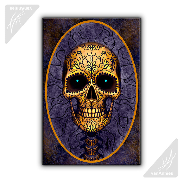 Mirthful Muerto Wrapped Canvas Print