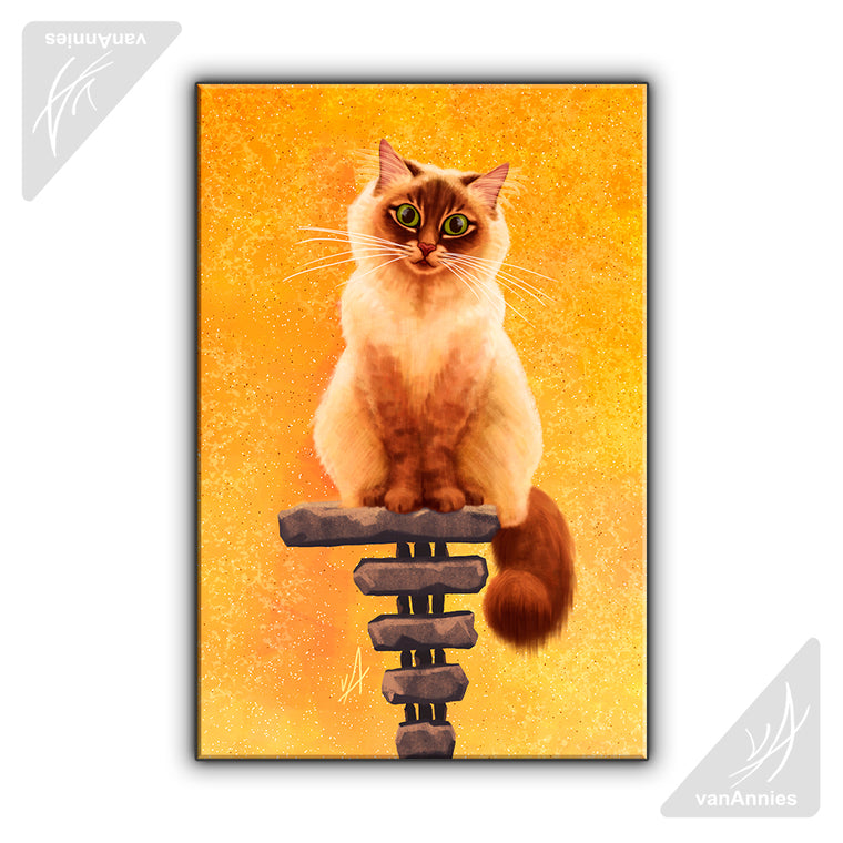Purrfect Balance Wrapped Canvas Print