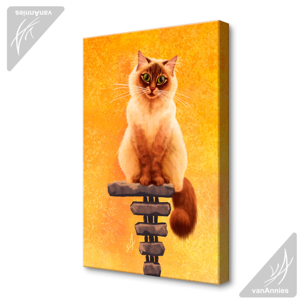 Purrfect Balance Wrapped Canvas Print