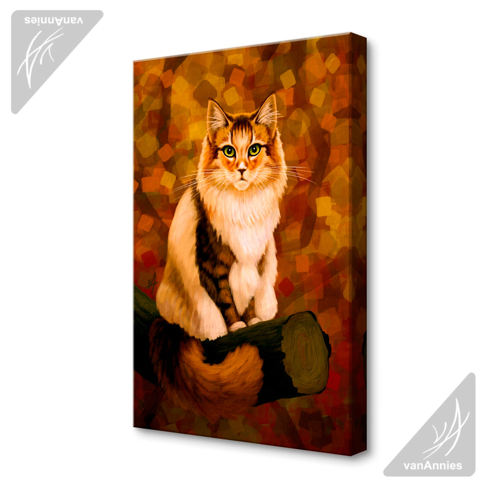 Wegie Cat Wrapped Canvas Print