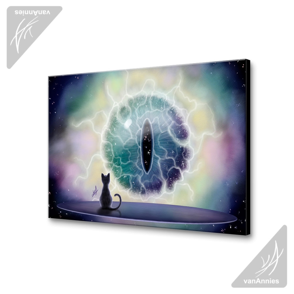 Cosmos Cat's Eye Wrapped Canvas Print
