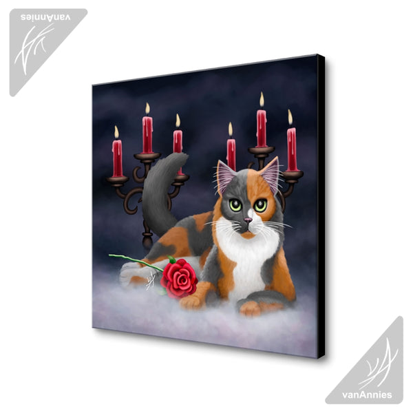 Phantom of the Opera Cat Wrapped Canvas Print - Chaos in Color