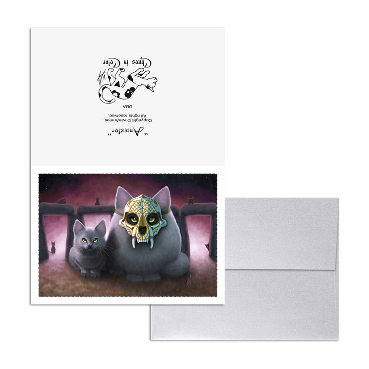 Ancestor (Sugar Skull Cat) 5x7 Art Card Print