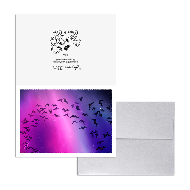 Aurora Bats 5x7 Art Card Print