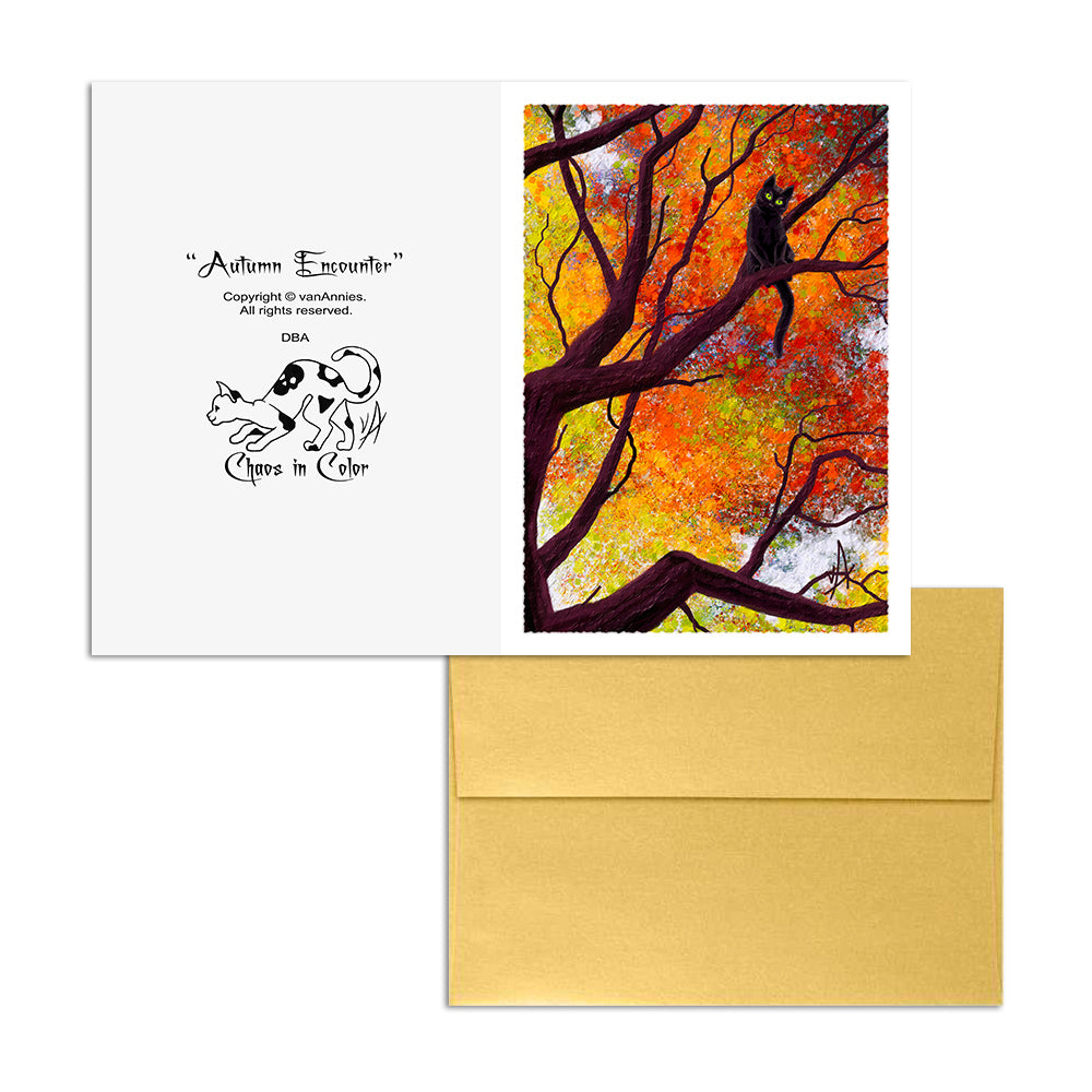 Autumn Encounter 5x7 Art Card Print