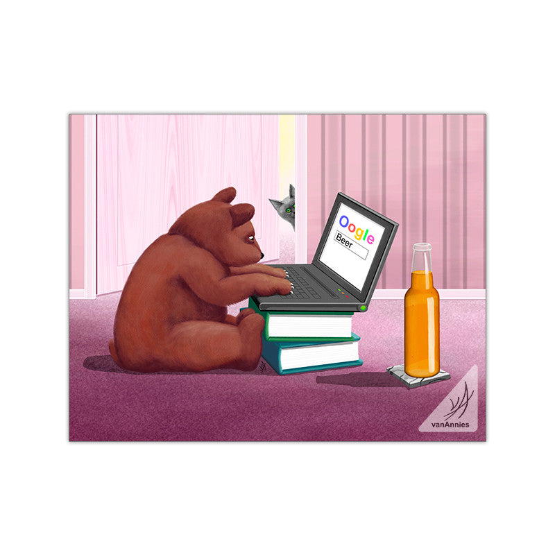 Teddy Bear Trouble 11x14 Glossy Print