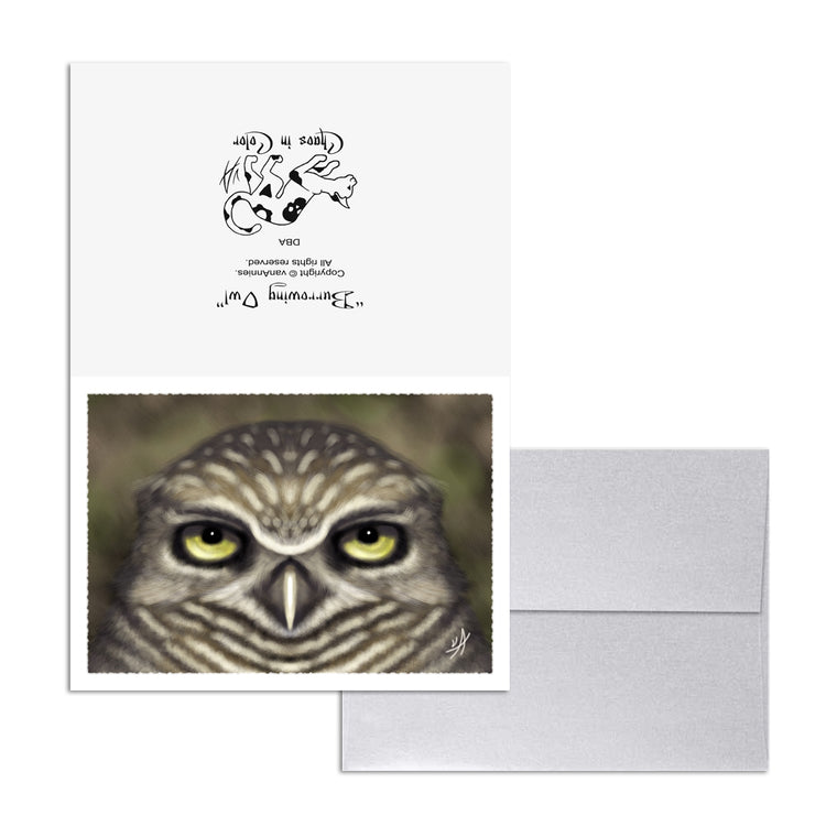 Burrowing Owl 5x7 Art Card Print