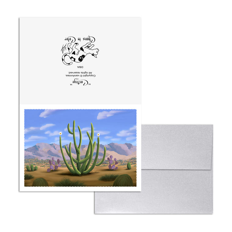 Cacteye (Cactus with Eyeballs) 5x7 Art Card Print