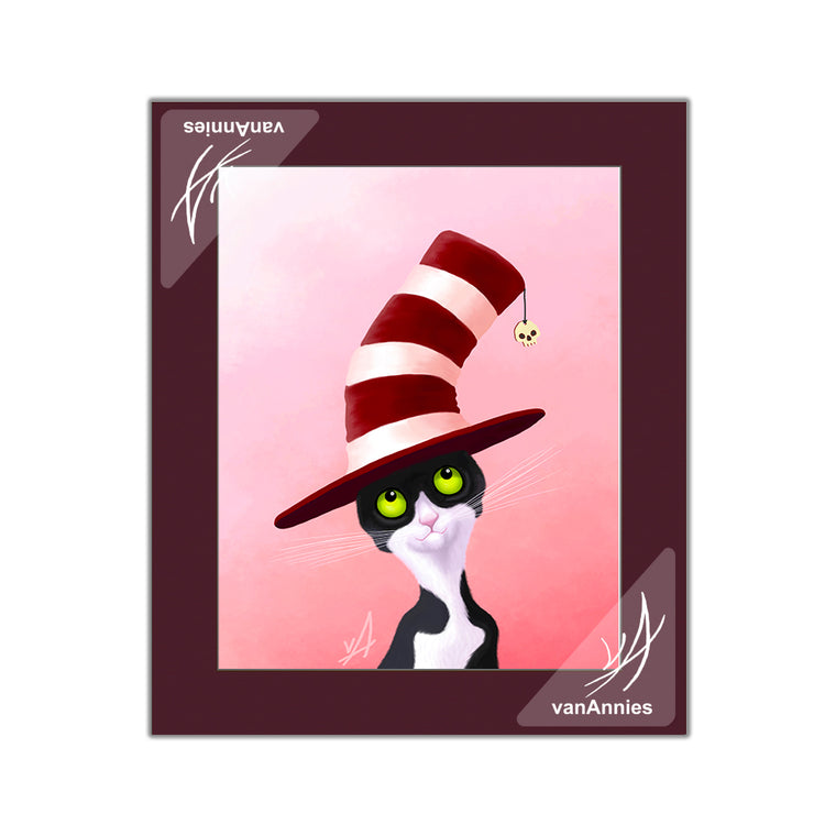 Cat in the Hat Matted Print