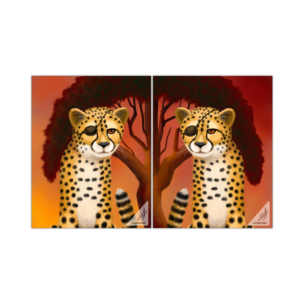 Cheetah Twins 11x14 Glossy Print Set