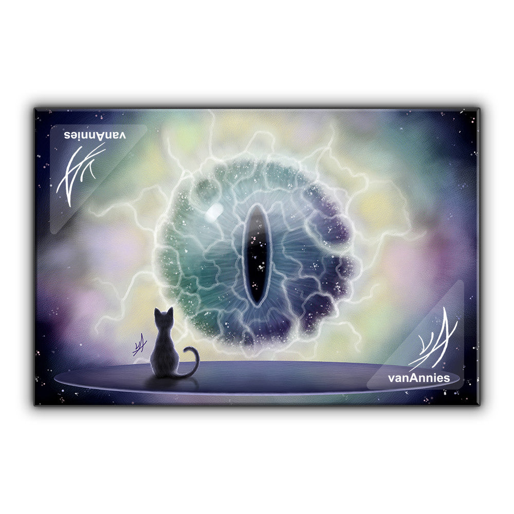 Cosmos Cat's Eye Wrapped Canvas Print