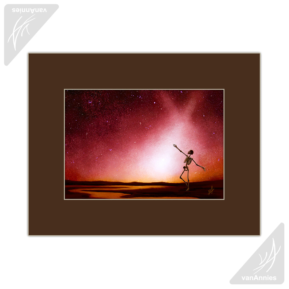 Dancing to the Dust of Mars Matted Print