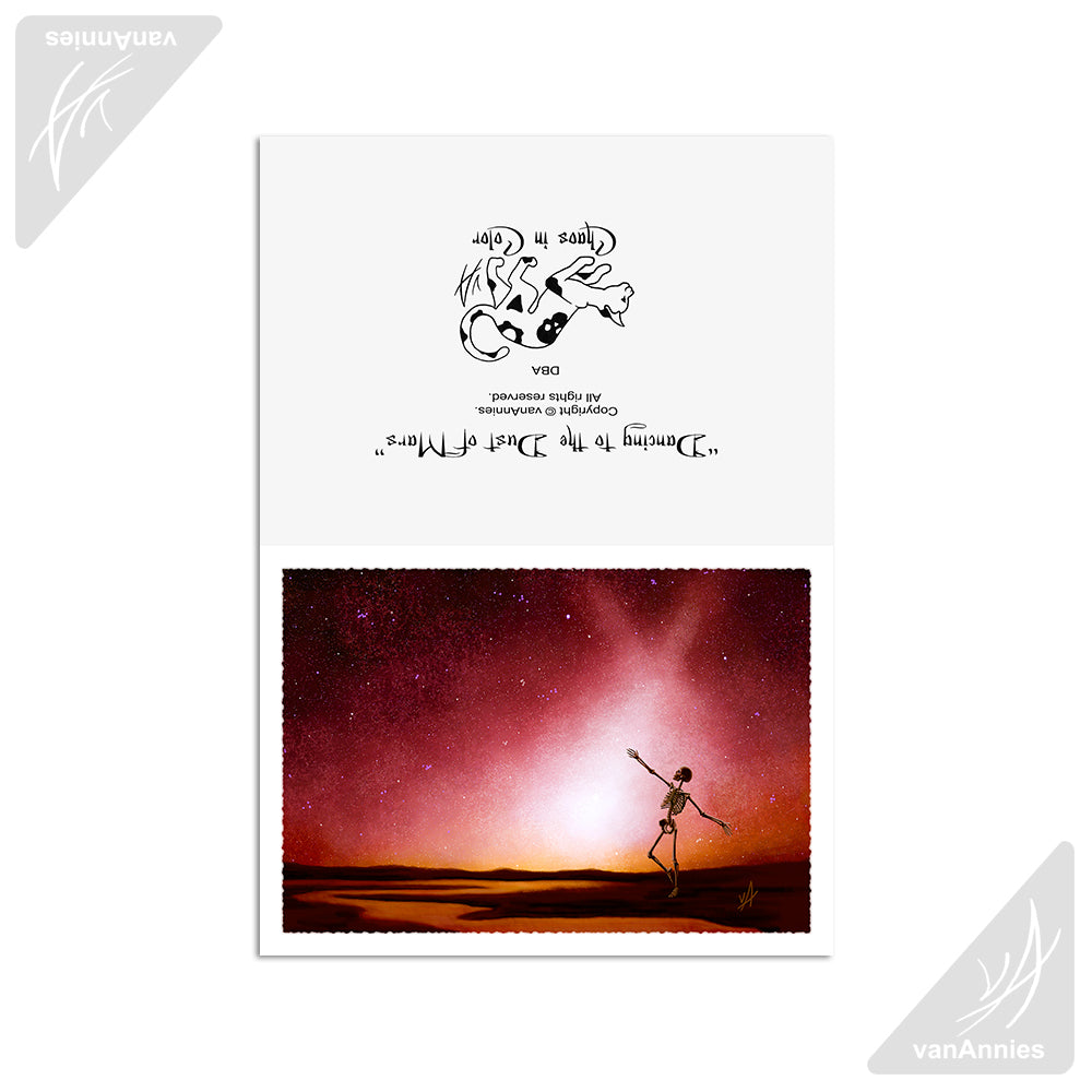 Dancing to the Dust of Mars 5x7 Art Card Print