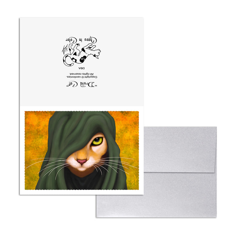 Druid Cat 5x7 Art Card Print