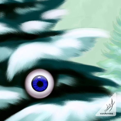 Eyeball Spruce Tree Wrapped Canvas Print