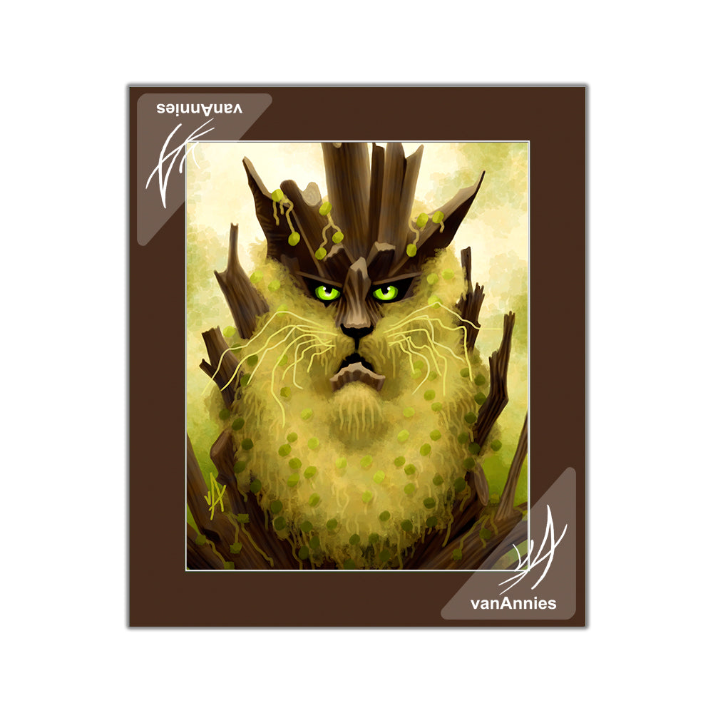 Green Man Matted Print