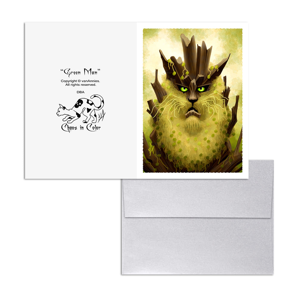 Green Man 5x7 Art Card Print