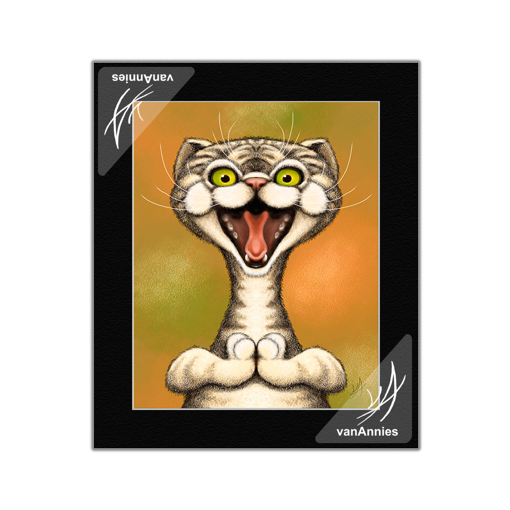 Happy Cat Matted Print
