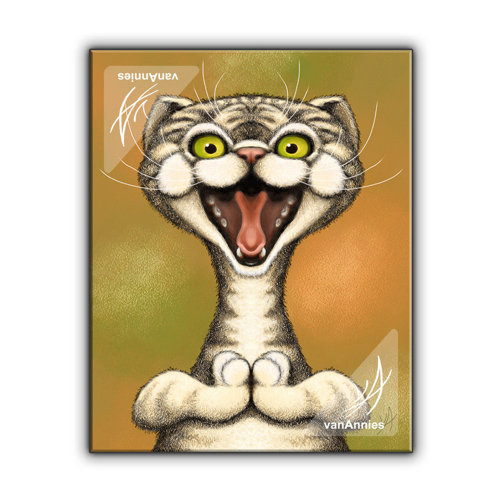 Happy Cat Wrapped Canvas Print