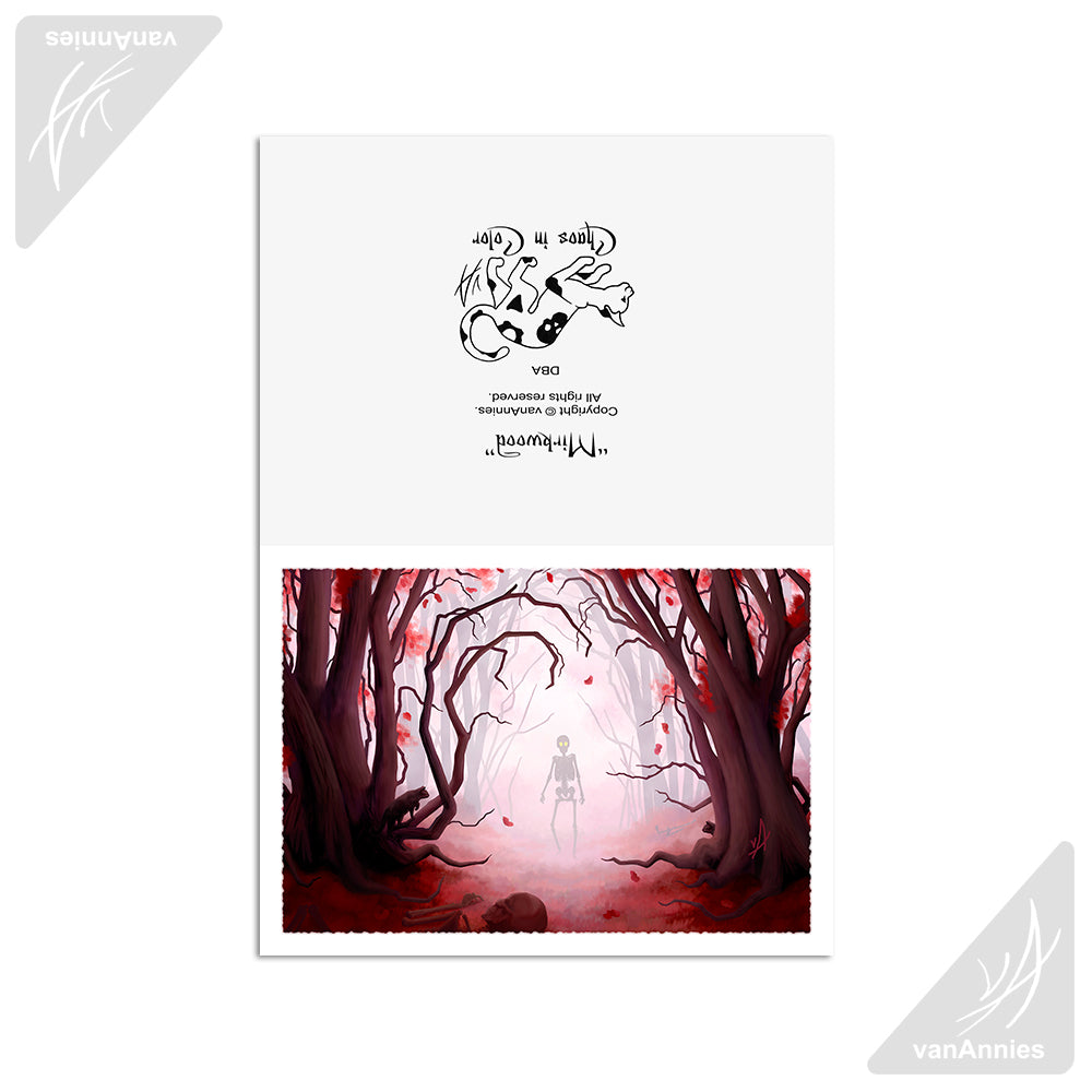 Mirkwood (Spooky Red Forest) 5x7 Art Card Print