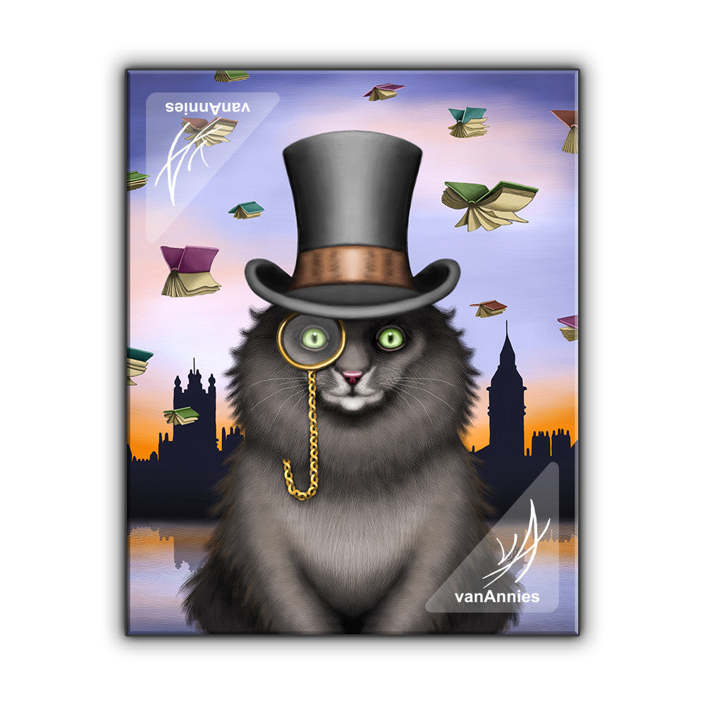 Mycroft the Victorian Cat Wrapped Canvas Print