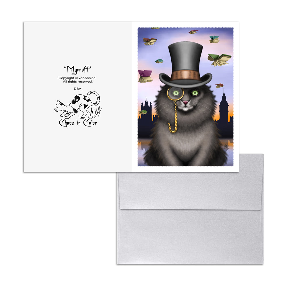 Mycroft the Victorian Cat 5x7 Art Card Print