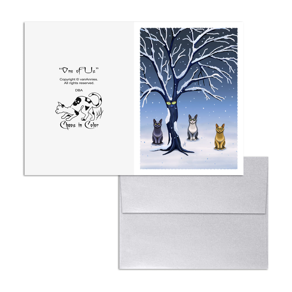 One of Us (Tree with Eyes) 5x7 Art Card Print