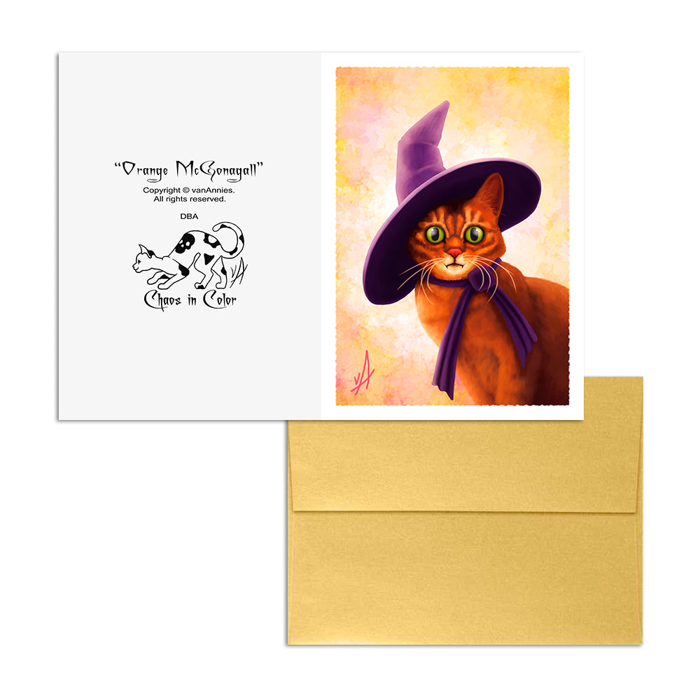 Orange McGonagall 5x7 Art Card Print