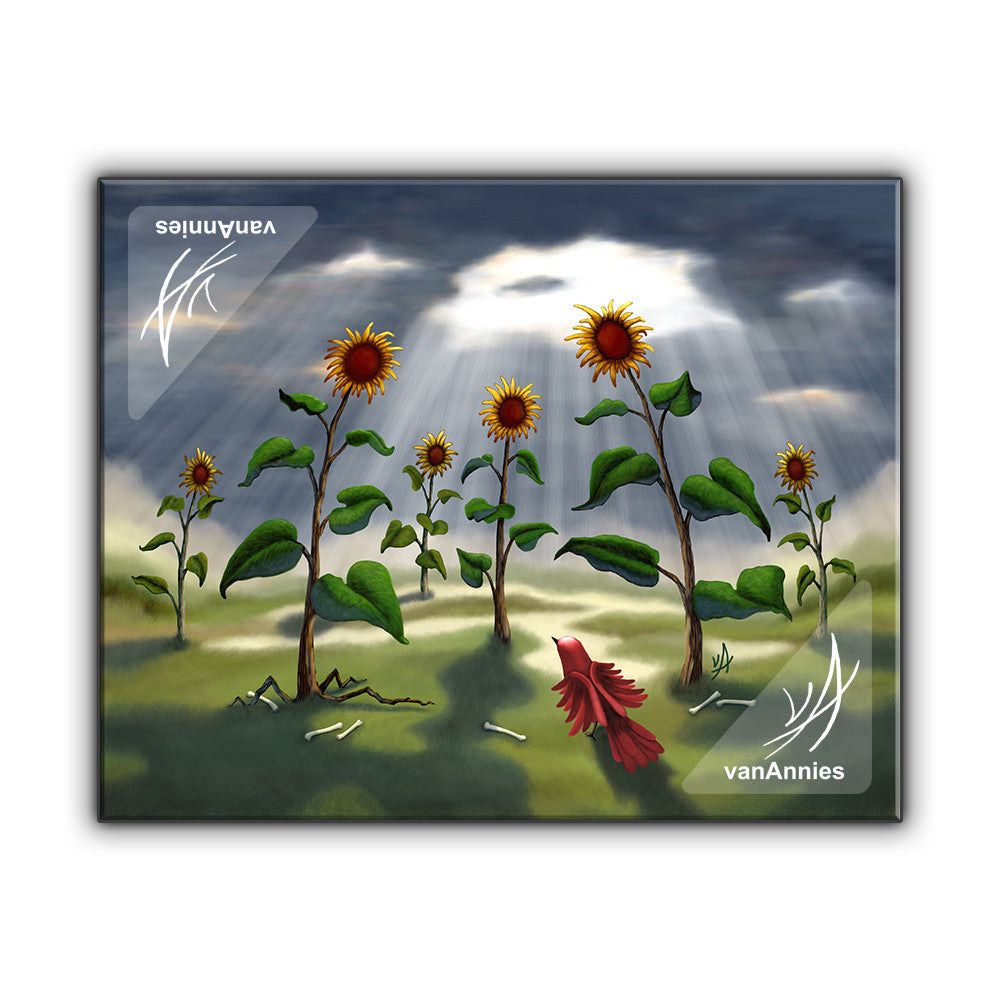 Outnumbered Revenge of the Sunflowers Wrapped Canvas Print