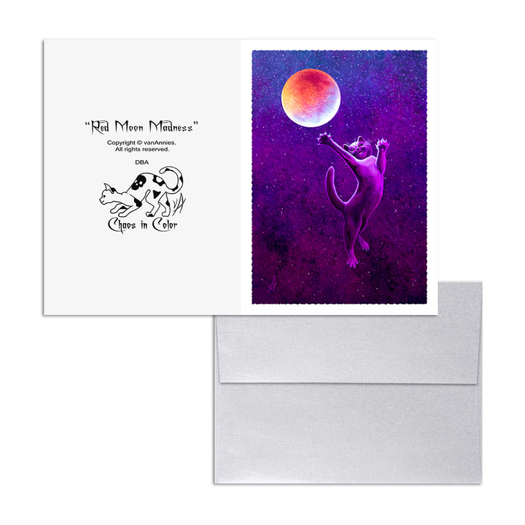 Red Moon Madness 5x7 Art Card Print