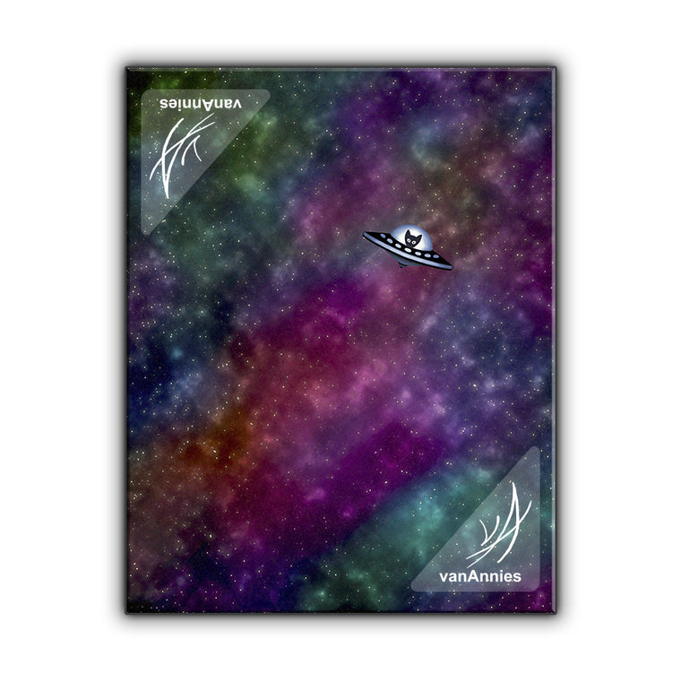Spaceship Kitten Wrapped Canvas Print