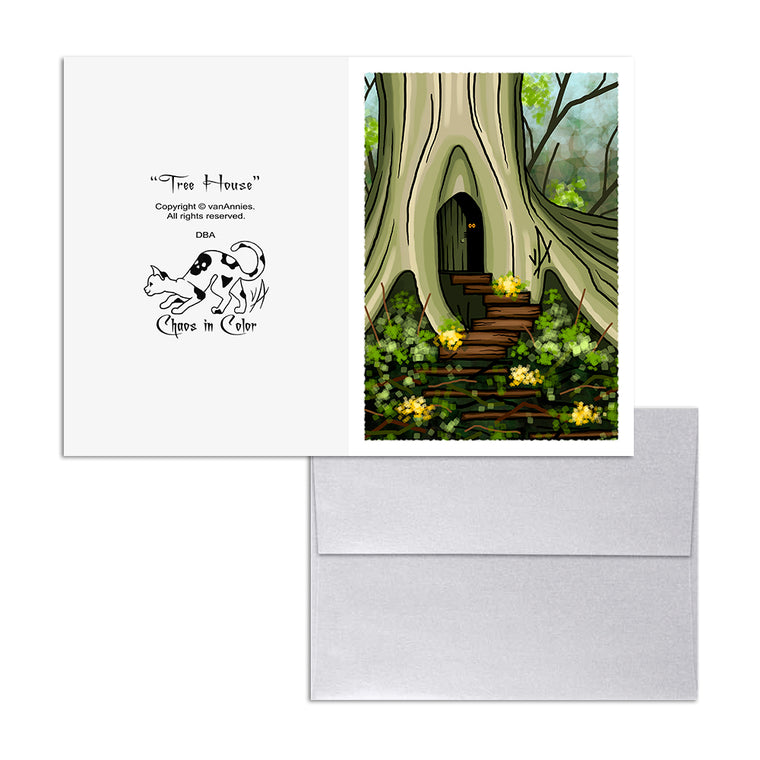 Tree House 5x7 Art Card Print