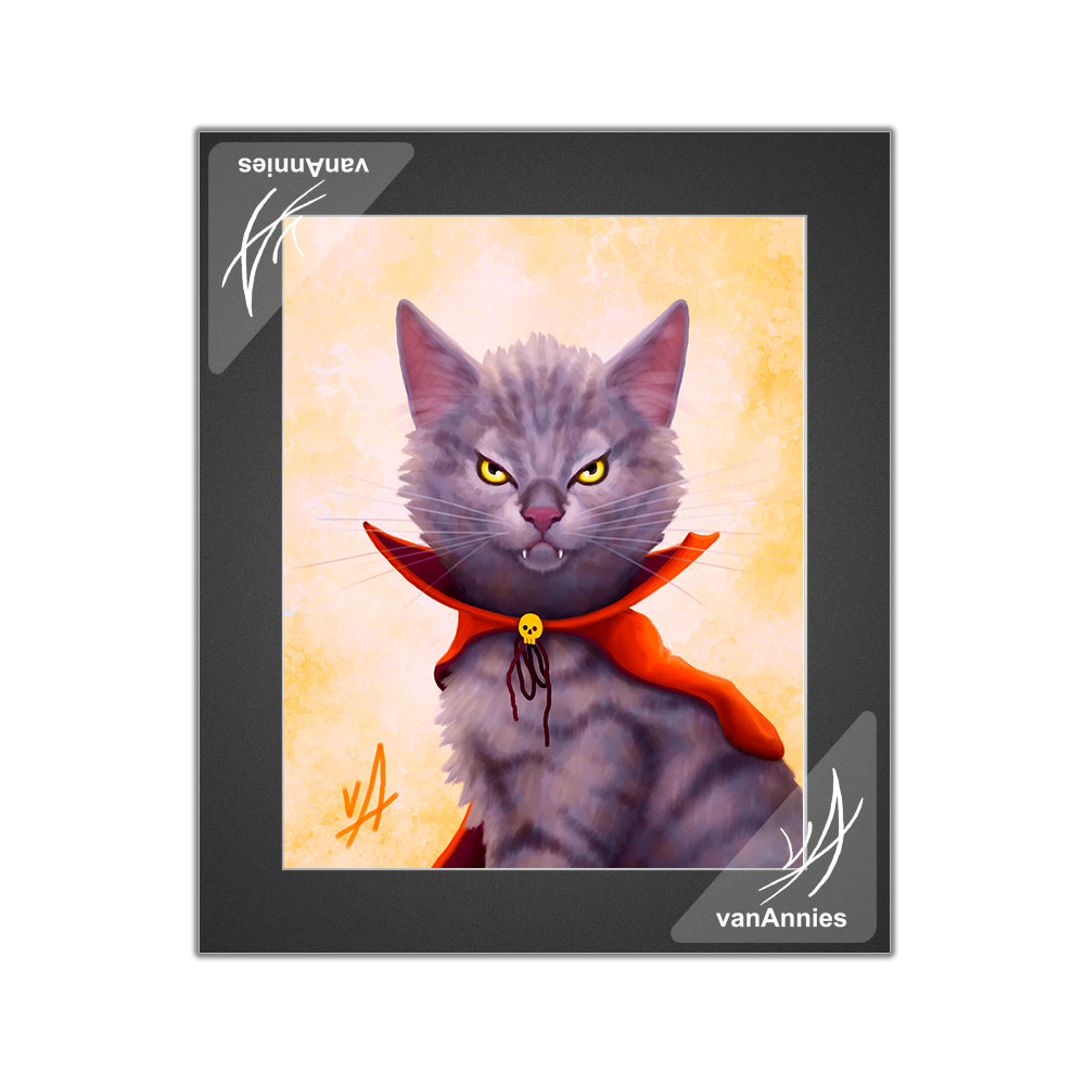 Vladdy Cat Matted Print