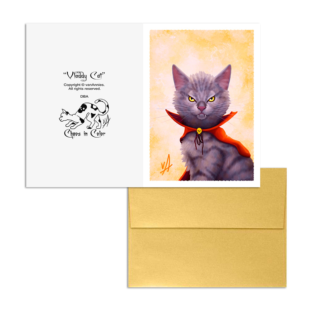 Vladdy Cat 5x7 Art Card Print