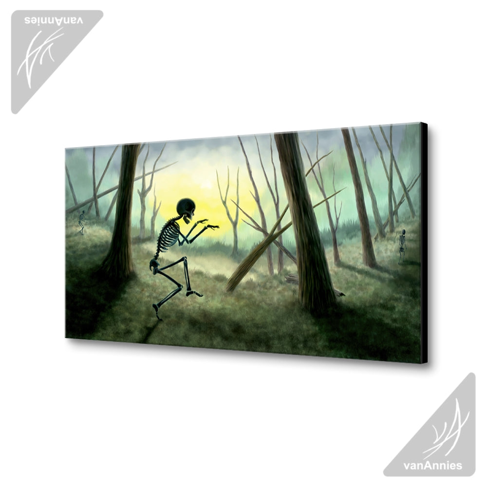 Vorspiel the Creeping Skeleton Wrapped Canvas Print