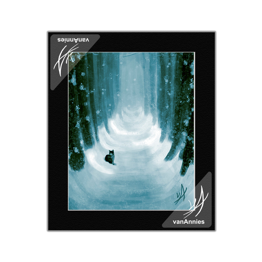 Winter Road Matted Print